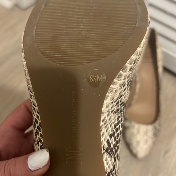 INC Snake Print Heels - Picture 4 of 4